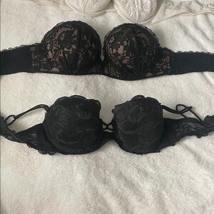 Chic Black Lace Underwire Bra